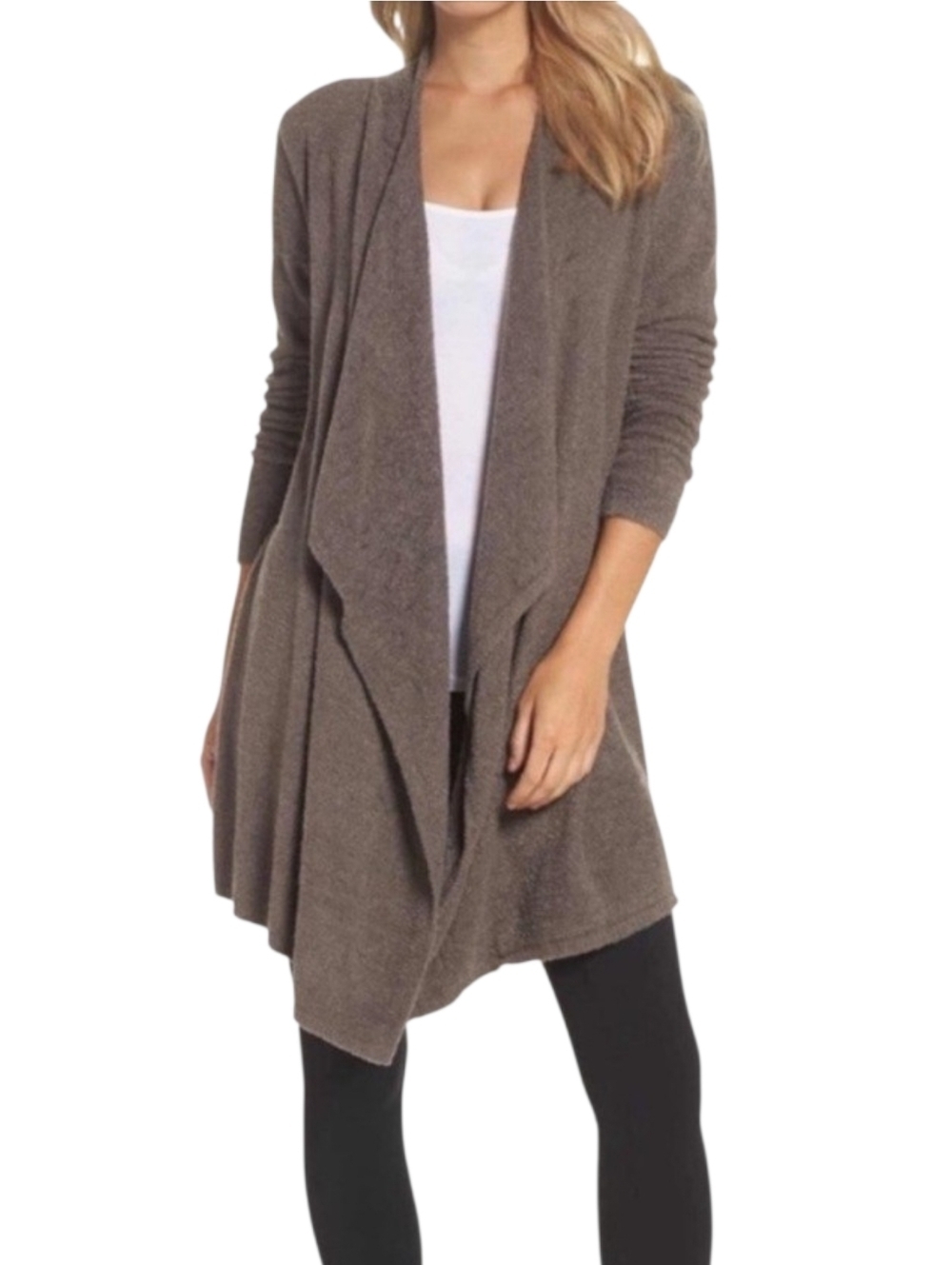 Barefoot Dreams Wrap Cardigan Women Small Medium Brown